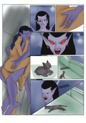 after_sex after_vaginal angela_(gargoyles) cagney_(gargoyles) comic disney elisa_apartmen_(pornangel) elisa_maza gargoyles goliath_(gargoyles) implied_incest interspecies jealous pornangel pussy sleeping