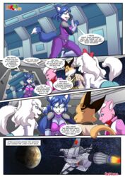 comic dialogue fay_spaniel female fox's_best_birthday_party_ever!_(palcomix)_(star_fox) fur34 furry katt_monroe krystal miyu_lynx nintendo palcomix star_fox