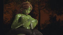 1girls 3d big_breasts boobjob brown_hair closed_eyes crown cum_on_body cum_on_breasts cum_on_face dreamworks green-skinned_female green_skin huge_breasts nipples ogress_fiona open_mouth painted_nails paizuri penis princess_fiona princess_fiona_(ogre) shrek_(series) titjob wet