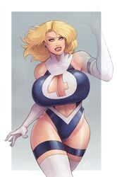 1girls alternate_breast_size belly big_breasts blonde_hair boob_window breasts breasts_bigger_than_head cleavage devil_hd devil_hs fantastic_four female female_only hips hourglass_figure huge_breasts human human_only hyper_breasts invisible_woman leotard light-skinned_female light_skin marvel marvel_comics mature mature_female midriff partially_transparent solo sue_storm sue_storm_90s_costume superheroine thighhighs voluptuous voluptuous_female wide_hips