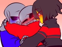 blush frisk_au gradient_background kustard orange_background sans sans_au sanscest underfell underfell_frisk underfell_sans undertale undertale_au undertale_sans