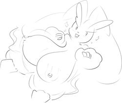 blush elpatrixf female fur huge_breasts lopunny motion_blur motion_lines nintendo pokémon_(species) pokemon pokemon_(species) video_games