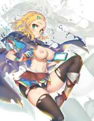 alternate_version blonde_hair breath_of_the_wild hong_(white_spider) looking_at_viewer princess_zelda tagme tears_of_the_kingdom the_legend_of_zelda thighhighs thighs zelda_(tears_of_the_kingdom)