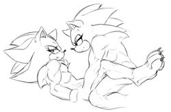 anal anthro barefoot claws duo eyelashes feet hi_res male male/male monochrome noctobi nude pawpads shadow_the_hedgehog sonadow sonic_(series) sonic_the_hedgehog sonic_the_hedgehog_(series) toe_claws