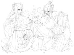 1girls 2futas balls bangs big_balls big_penis blush breast_grab breasts character_request clothed clothing female fewer_digits four_fingers futa_on_female futanari hinoa human irrumatio large_penis large_testicles leg_up minoto monochrome monster_hunter monster_hunter_rise mostly_clothed musk musky_balls musky_cock musky_room nude oral penis pussy pussy_juice saliva sex sisters spitroast spread_legs steam stomach_bulge sweat testicles twins vaginal_penetration victim_alice wet_clothes wyverian