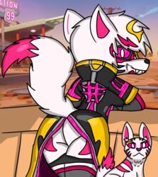 1girls anthro ass catalyst_(fortnite) drift_(fortnite) epic_games female fortnite fox furry kitsune_(fortnite) solo tagme