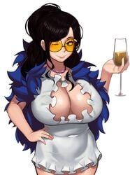 1girls breasts cleavage female female_only huge_breasts kevbot nico_robin one_piece one_piece_film_gold post-timeskip solo sunglasses tinted_eyewear yellow-tinted_eyewear