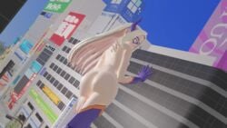 3d ass blender blonde_hair giantess looking_at_viewer mount_lady my_hero_academia nilbog3d pose yuu_takeyama