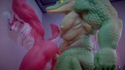 3d abs anal anal_penetration animated anthro balls biceps erection furry gay interspecies league_of_legends male/male moaning muscular muscular_male nipples obliques pecs penis renekton sound tagme thick_ass triceps twitchyanimation veiny video