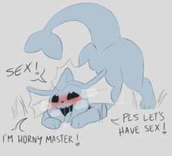 ahe_gao ambiguous_gender ass_up begging blue_body blush eeveelution explicit_text female feral imaaahorny in_heat looking_pleasured marine nintendo open_mouth pokémon_(species) pokemon pussy_juice_drip sketch solo tail text vaporeon video_games