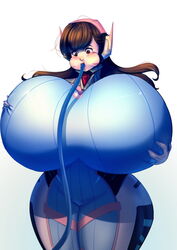 1girls alternate_breast_size ass_expansion bakki breast_expansion d.va enormous_breasts female female_only female_solo gigantic_breasts groping_breasts hose hose_inflation huge_ass huge_breasts hyper hyper_breasts inflation massive_breasts overwatch solo solo_female thick_thighs top_heavy wide_hips