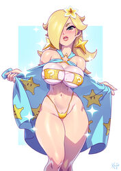 1girls alternate_version_available artist_name bare_shoulders big_thighs bikini_tan bimbo blonde blonde_hair blue_background blue_eyes blush body_freckles breast_press breasts cleavage cleavage_cutout cropped_legs dress dress_open earrings eyebrows eyepatch_bikini female female_focus female_only flower flower_in_hair flustered g-string hair_over_one_eye half-closed_eyes high_resolution highres huge_breasts huge_thighs kajinman large_breasts legs legs_together lips long_hair makeup mario_(series) mario_kart mario_kart_tour mole mole_on_breast mole_on_stomach nail_polish nintendo open_clothes panties parted_lips presenting princess_rosalina pubic_hair pubic_hair_peek shiny_skin simple_background solo star_earrings strapless strapless_bikini tanline tanlines tanned tanned_skin teeth thick_thighs thighs thong two-tone_background two_tone_background uncensored very_high_resolution white_background wide_hips yellow_bikini