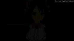 3d 3d_animation animated animation bowtie breast breast_grab breast_squeeze catgirl cyan_(show_by_rock!!) cyan_hijirikawa long_sleeves maid maid_headband maid_uniform medium_breast nekomimi sanrio show_by_rock!! skirt sound stockings striped_stockings touching_breast video