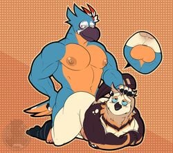 2boys absurd_res albertcrow anal anthro ass avian balls bara bird blush breath_of_the_wild duo gay genitals hi_res kass_(zelda) male male/male male_only male_penetrated male_penetrating male_penetrating_male muscular muscular_anthro muscular_male navel nintendo nipples nude owl pecs penetration perineum rito sex the_legend_of_zelda video_games yaoi