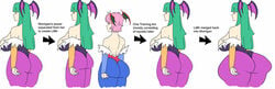 alternate_ass_size ass ass_bigger_than_breasts ass_expansion ass_focus ass_size_difference ass_vs_breasts bat_wings big_ass big_breasts blue_hair bottom_heavy breast_size_difference breasts_bigger_than_ass bubble_ass bubble_butt capcom clothing darkstalkers enormous_ass green_hair huge_ass huge_breasts large_ass large_breasts lilith_aensland long_hair morrigan_aensland round_ass short_hair sisters succubi succubus tecfuzz thick thick_ass thick_thighs thin thin_waist top_heavy voluptuous wings