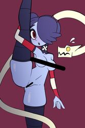 alternate_version_available breasts female jomokin leg_lift leviathan_(skullgirls) skullgirls squigly thick_thighs thighhighs thighs