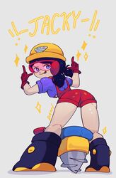 (mirius) ass_focus brawl_stars jacky_(brawl_stars) pink-tinted_eyewear tagme tinted_eyewear visor