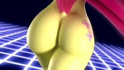 3d animated anthro ass butt cutie_mark eqamrd female female_only fluttershy_(mlp) friendship_is_magic mp4 music my_little_pony nude sound tagme tail video walk_cycle webm