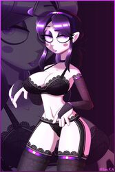 1girls female female_focus female_only goth goth_girl gothic jomokin lingerie original original_character