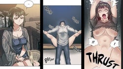 ahe_gao edit instant_loss_2koma manhwa rape sex split_screen