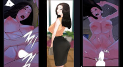 2koma ahe_gao artist_request edit instant_loss_2koma manhwa sex split_screen