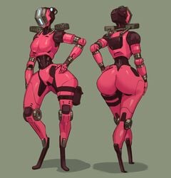 ass big_ass female glowing_eyes huge_ass pilot_(titanfall) pink pink_skin robot robot_girl robot_humanoid simulacrum solo stim_pilot thick_thighs titanfall wide_hips