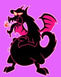 2020 azazelthedemon15 belly benedict_uno codename:_kids_next_door dragon dragon_form drooling father father_(knd) implied_vore july vore