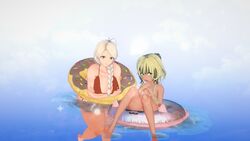 2girls 3d alternate_color alternate_costume alternate_hair_color alternate_hairstyle alternate_outfit alternate_version_at_source alternate_version_available beach big_ass big_breasts big_butt big_hips big_thighs bikini bikini_top blonde_hair cleavage darckanllel eva_(darckanllel) female female_focus female_only hourglass_figure huge_ass huge_breasts huge_butt huge_hips huge_thighs lilith_(darckanllel) looking_at_viewer milf mother mother_and_daughter sun_tanning tagme tanned tanned_skin white_hair wide_hips