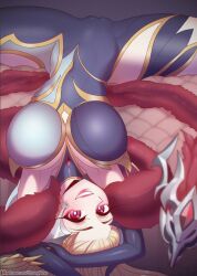 1girls coven_evelynn evelynn female female_focus large_breasts league_of_legends pink_eyes strongbana tagme thick_thighs white_hair