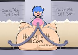 1futa 2021 alternate_version_available areolae balls balls_on_floor barcode blizynx blue_eyes blue_hair body_writing breasts broken cardigan cbt cock_and_ball_torture collar cum cum_collecting cum_in_container cum_tank cumming ejaculation futa_only futa_urethral_insertion futanari glasses human human_cattle hung_futanari hyper hyper_balls light-skinned_futanari light_skin milking milking_machine organic orgasm original_character oversized_balls pale_skin pearl_reedquist penis red_glasses rolling_eyes seed slurp solo solo_futa sperm_collection squatting tongue tongue_out urethral urethral_insertion writing_on_body