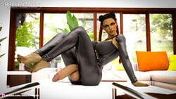 3d apex_legends big_penis busty dark-skinned_futanari dark_skin futa_only futanari hourglass_figure irrelevant3d loba_(apex_legends) looking_at_viewer penis pose posing solo tagme wide_hips