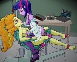 2girls adagio_dazzle ambiguous_consent anal anal_penetration areolae ass bondage bra breast_grab breast_sucking breasts clothed_female_nude_female cuffs dildo dildo_in_ass dildo_in_pussy double_penetration dubious_consent equestria_girls feet female female/female female_only fondle fondling fondling_breast forced forced_presentation friendship_is_magic grope groping gynecological_chair indoors labcoat laptop legs_held_open long_hair looking_at_each_other milking_machine molestation my_little_pony naked nipples nude orgasm_counter orgasm_denial penetration pump purple_stockings questionable_consent rape saliva sandals sex_machine sex_toy smirk spread_legs squirrelpony stockings straddling thighs toes twilight_sparkle_(mlp) vaginal_penetration yuri