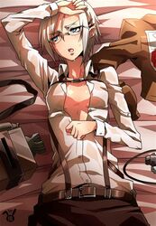 attack_on_titan female glasses rico_brzenska shingeki_no_kyojin white_hair