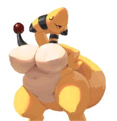 ampharos amphlow arm_behind_head chubby fat featureless_breasts featureless_crotch female furry huge_breasts nintendo no_nipples overweight pokémon_(species) pokemon pokemon_(species) pokemon_focus slightly_chubby somnamg thick_thighs video_games wide_hips