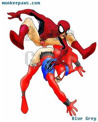 2boys ben_reilly blue_grey clothing front_view gay male male_only marvel marvel_comics monkeepaws multiple_boys multiple_males peter_parker scarlet_spider sex smooth_skin spider-man spider-man_(series) tagme torn_clothing uncensored yaoi