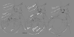2025 absurd_res angry anthro aroused artist_name belly big_belly bodily_fluids bulge burping canada_lynx canid canine claws closed_eyes cross-popping_vein digestion disney duo english_text exclamation_point fatal_vore felid feline fox fur hand_on_belly heart_symbol hi_res huge_belly hyper hyper_belly internal lynx male mammal monochrome motion_lines nick_wilde open_mouth pawbert_lynxley pudding_bat rumbling_stomach same_size_vore scared sequence simple_background smile soft_vore standing stomach_bulge sweat teeth text tongue unwilling_prey vore vore_belly x-ray_view zootopia