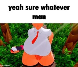1girls 3d animated bouncing_breasts breasts caption caption_box captioned cyshen female female_only grin huge_breasts large_breasts meme mp4 necktie nemona_(pokemon) nintendo no_sound pokemon pokemon_sv swaying_breasts tagme thick_thighs video