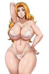 1girls big_ass big_breasts bikini bleach breasts female female_only huge_ass huge_breasts light-skinned_female matsumoto_rangiku pinkpawg solo solo_female