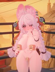 1female 3d belly belly_button big_ass big_breasts big_thighs bread bunnygirl claws embarrassed embarrassed_female female_focus fur furry furry_female furry_only hoyoverse huge_thighs ingame_model mihoyo mod no_text_version only_female shortstack shortstack_female solo tagme_(artist) thicc thicc_thighs voidhero watermark zenless_zone_zero zhao_(zenless_zone_zero)