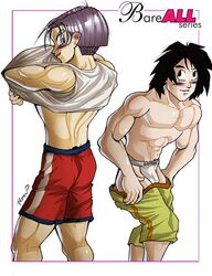 black_hair black_hair_bottom domination dragon_ball dragon_ball_z gay light_hair_on_dark_hair male male_only purple_hair purple_hair_on_black_hair purple_hair_top rena_sama shirt_lift son_goten straight_hair tagme trunks_briefs undressing yaoi