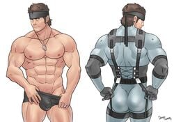 bara bara_ass barazoku big_ass big_ass_(male) big_butt bubble_ass bubble_butt dongsaeng human male male_only metal_gear monta_(artist) muscles solid_snake solo tagme