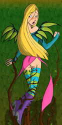 1girls ass blonde_hair boots branch clothed clothed_female cornelia_hale disney fairy fairy_wings female female_only heeled_boots horizontal_stripes jpg long_hair no_panties pussy skirt skirt_lift solo stockings striped_stockings tagme vkyrie w.i.t.c.h. wings