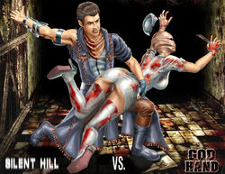 blood defeated gene god_hand monster_girl nurse silent_hill spanking tagme violence