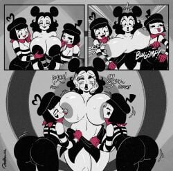 2d 2d_(artwork) 2d_artwork 3girls 3women ass big_ass big_breasts black_hair bonbon_(derpixon) breast_feeding breast_sucking breastfeeding breasts breasts_out breasts_size_difference breasts_sucking chuchu_(derpixon) closed_eyes_smile clothing curvy_female curvy_milf double_breast_sucking female female_focus female_only gros_seins hair huge_breasts joaoppereiraus large_ass larger_female lesbian_focus lesbian_pleasure lips mime mime_and_dash nipple_sucking nipples oral original original_character original_characters sally_mcboing sucking sucking_breast sucking_breasts sucking_nipples white_body white_skin woman_sucking_breast yuri