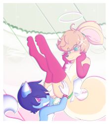 absurd_res anthro arctic_fox arm_warmers armwear ass ball_sniffing balls bell bird_dog blush bodily_fluids bow_tie breakingcloud candy candy_cane candy_cane_in_ass canid canine canis christmas clothed clothing cloud_(breakingcloud) crossdressing dessert domestic_dog drooling duo ears_tied_back food footwear foreskin fox freckles genitals golden_retriever grabbing_hips halo hi_res holidays hunting_dog legs_up legwear male male/male mammal penis penis_sniffing retriever saliva sniffing snowflake socks stockings svelt_(breakingcloud) true_fox