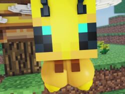 3d animated anus ass backsack balls bee bee_(minecraft) big_ass big_breasts big_butt both_sexes_in_same_situation breasts busty_feral duo female feral huge_ass huge_butt looking_at_viewer male microsoft minecraft minecraft_mob mojang muitetul no_sound penis puffy_anus tagme video