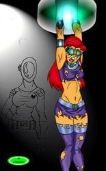 arms_up bondage dc_comics m_marker starfire straight_hair teen_titans