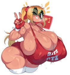 2d 2d_(artwork) 2d_artwork anthrofied ass blonde_hair blonde_hair_female breasts bulumble-bee eyes female female_focus freckles freckles_on_ass freckles_on_breasts freckles_on_face goombella hair huge_ass huge_breasts huge_butt huge_thighs lips mario_(series) muscles muscular muscular_female nintendo one_eye_closed paper_mario paper_mario:_the_thousand-year_door solo sweat sweatdrop sweating sweaty sweaty_ass sweaty_body sweaty_breasts sweaty_butt tagme thick thick_ass thick_butt thick_hips thick_legs thick_thighs waist_not_visible wide_ass wide_hips wide_thighs