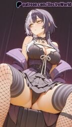 1girls 2025 ai_generated artist_name bangs bare_shoulders big_breasts big_chest black_panties breasts bust busty chest cleavage electroworld eyebrows_visible_through_hair female fishnet_bodysuit fishnet_legwear fishnets hair_ornament hi_res high_quality high_resolution highres hololive large_breasts legs_apart legs_spread open_legs panties patreon patreon_username racket shiori_novella sitting solo splayed_legs spread_legs stable_diffusion thighhighs underwear virtual_youtuber vtuber watermark