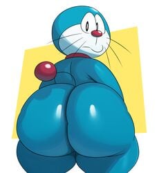 1boy adorable ass big_ass big_butt big_legs blue_ass blue_body blue_butt blue_skin butt cat_tail chubby chubby_male collar cute cute_face doraemon doraemon_(character) fat_ass fat_butt feline huge_ass huge_butt hyper_ass hyper_butt large_ass large_butt legs looking_at_viewer looking_back looking_down male male_only nude overweight overweight_male red_collar red_nose red_tail shiny_ass solo solo_male sssonic2 tail whiskers